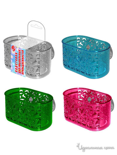 Подставка для умывательных принадлежностей на присоске Мультидом, цвет в ассортименте