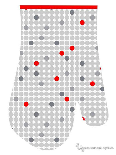 Прихватка-рукавица Мозаика, 17*27 см Мультидом, цвет в ассортименте