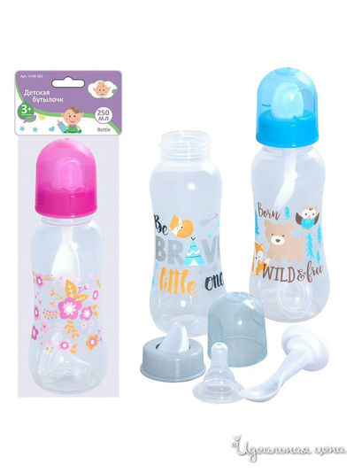 Детская бутылочка, 250 мл Мультидом, цвет в ассортименте