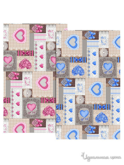 Полотенце Сердечки, 42х72 см Мультидом, цвет в ассортименте