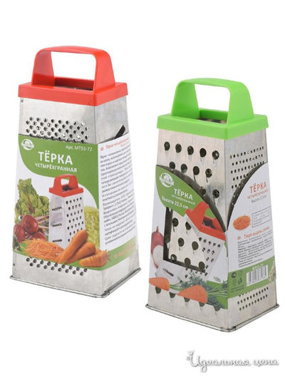 Терка 4-х гранная Мультидом, цвет в ассортименте