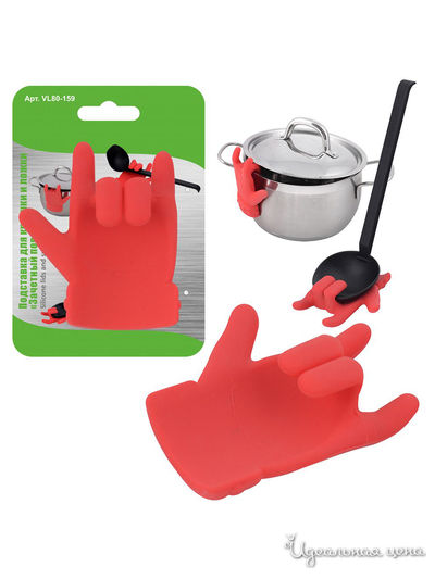 Подставка для крышки и ложки Зачетный повар, 8,5х10 см Мультидом, цвет в ассортименте