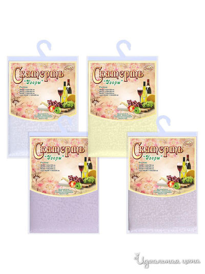 Скатерть Узоры, 150х183 см Мультидом, цвет в ассортименте