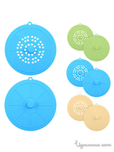 Набор для ванны: ситечко с пробкой, 2 шт. Мультидом, цвет в ассортименте