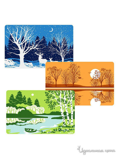 Салфетка Пейзаж, 39*25 см Мультидом, цвет в ассортименте