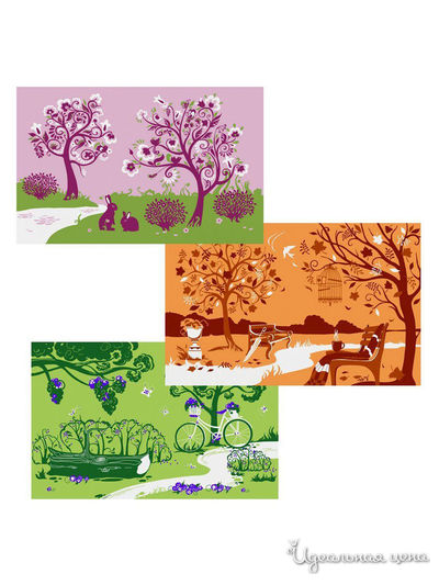 Салфетка Парк, 39*25 см Мультидом, цвет в ассортименте