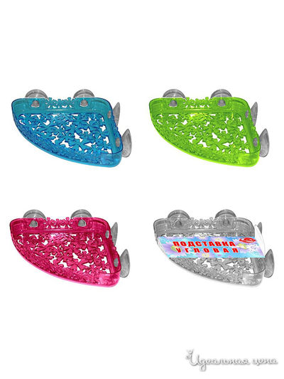 Подставка для умывальных принадлежностей на присосках Мультидом, цвет в ассортименте