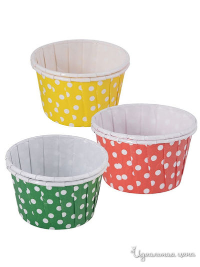 Форма бумажная для выпечки Маффин-горошек, 25 шт Мультидом, цвет в ассортименте