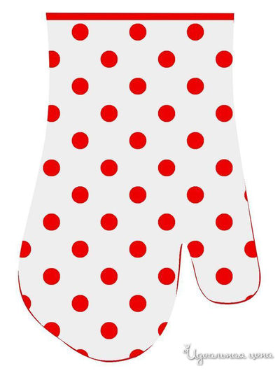 Прихватка-рукавица Горошек, 17*27 см Мультидом, цвет в ассортименте
