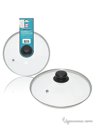 Крышка стеклянная, 28 см Мультидом, цвет в ассортименте