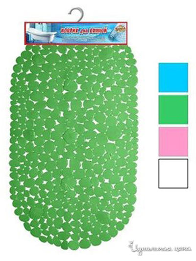 Коврик ддя ванн Камушки с ракушками, 87*39 см Мультидом, цвет в ассортименте