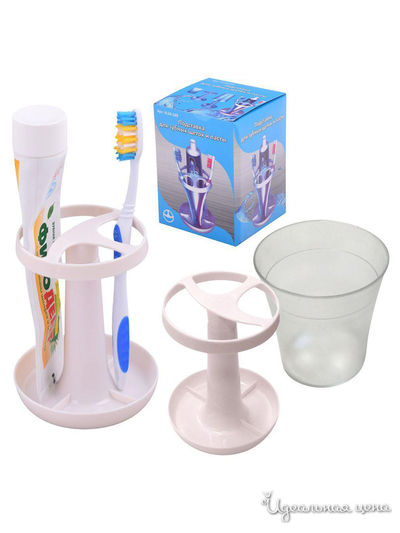 Подставка для зубных щеток и пасты Мультидом, цвет в ассортименте