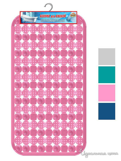 Коврик для ванн Массажный, 70*34 см Мультидом, цвет в ассортименте