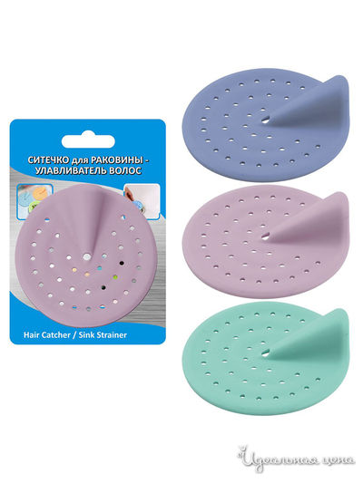 Ситечко для раковины-улавливатель волос Пастель Мультидом, цвет в ассортименте