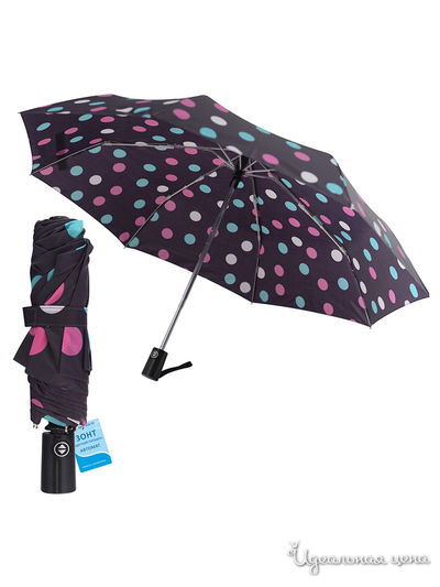 Зонт складной Цветной горошек, (автомат) Мультидом, цвет в ассортименте