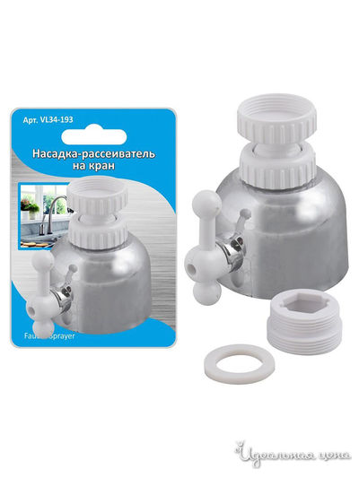 Насадка-рассеиватель на кран, 6,8*4,5 см Мультидом, цвет в ассортименте
