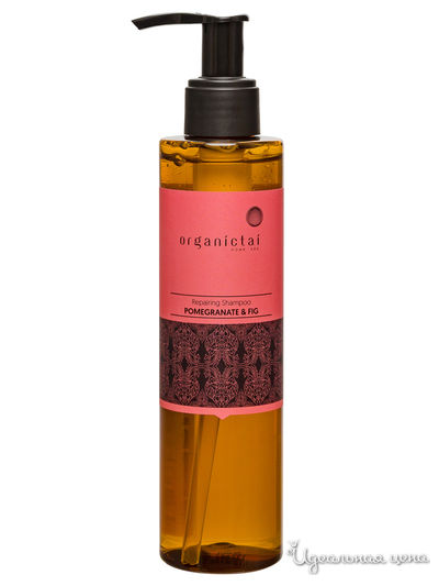 Шампунь бессульфатный восстанавливающий для волос ГРАНАТ и ИНЖИР, 200 мл, OrganicTai