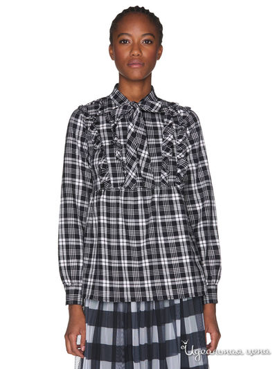 Блуза United Colors Of Benetton, цвет черный, белый