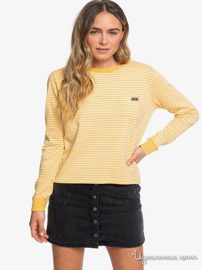 Лонгслив Roxy, цвет желтый