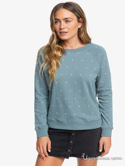 Свитшот Roxy, цвет голубой, белый