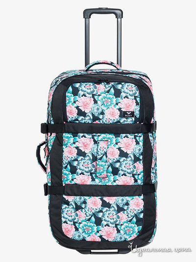 Чемодан Roxy, цвет черный, голубой