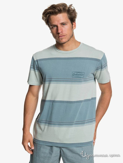 Футболка Quiksilver, цвет голубой, серый