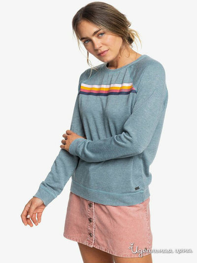 Свитшот Roxy, цвет голубой, серый