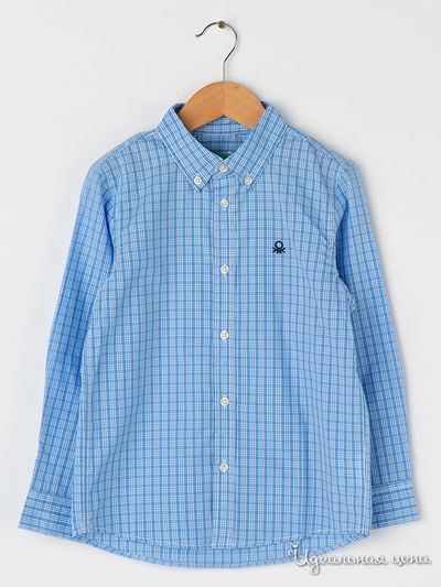Рубашка United Colors Of Benetton, цвет голубой