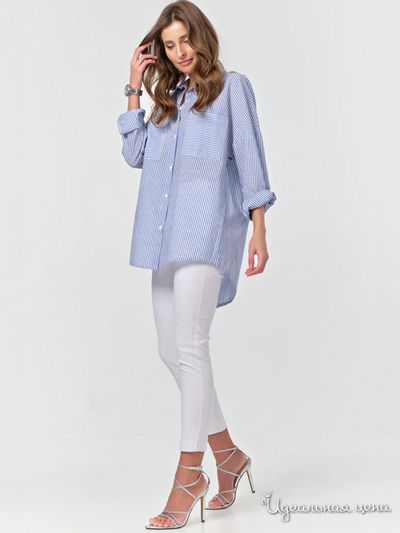 Рубашка Fly, цвет белый, синий