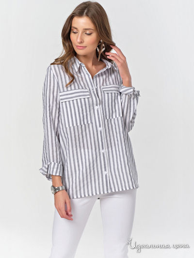 Рубашка Fly, цвет белый, серый