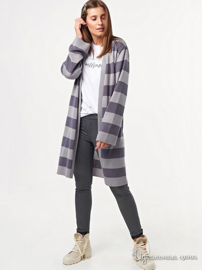 Кардиган Fly, цвет серый, фиолетовый