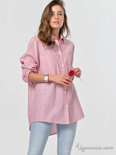 Рубашка Fly, цвет красный, белый