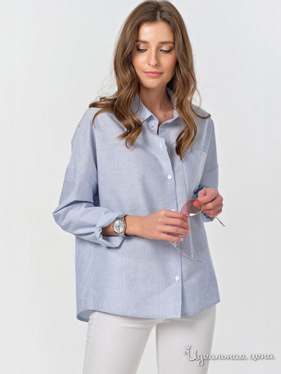 Рубашка Fly, цвет белый, голубой