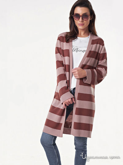 Кардиган Fly, цвет бежевый, коричневый