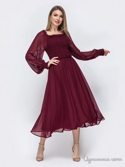 Платье Dressa, цвет бордовый