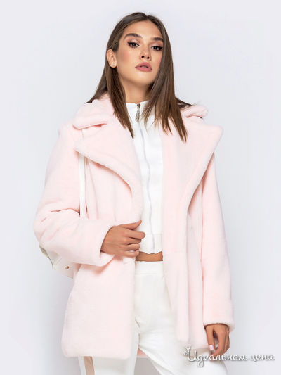 Шуба Dressa, цвет розовый