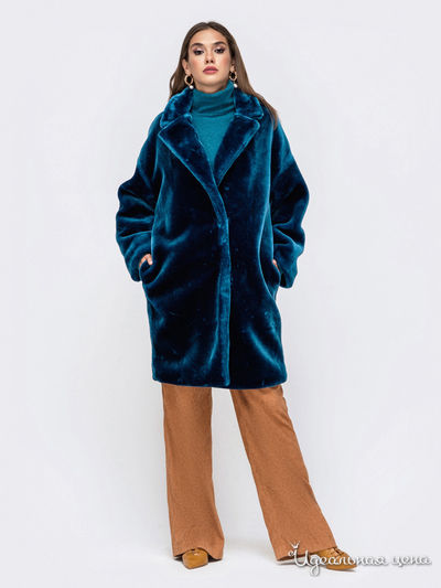 Шуба Dressa, цвет синий