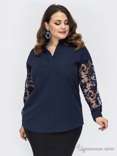 Блуза Dressa, цвет темно-синий