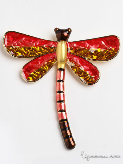 Брошь Fransua Ardy, цвет красный