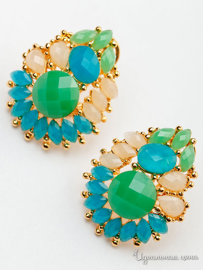 Серьги Fransua Ardy, цвет зеленый