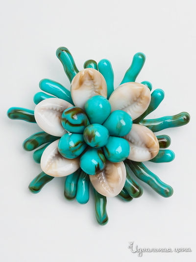 Брошь Fransua Ardy, цвет бирюзовый