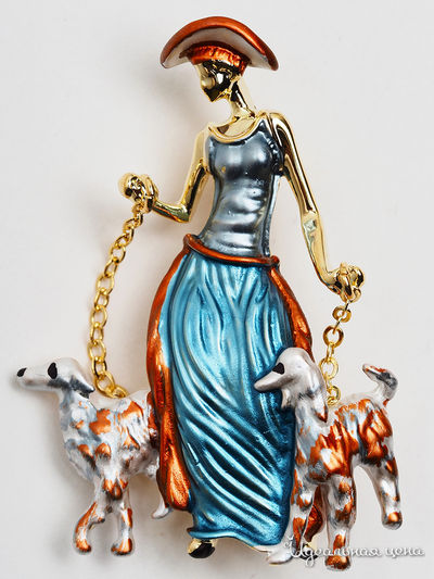 Брошь Fransua Ardy, цвет голубой