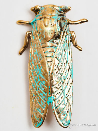 Брошь Fransua Ardy, цвет золотой, голубой