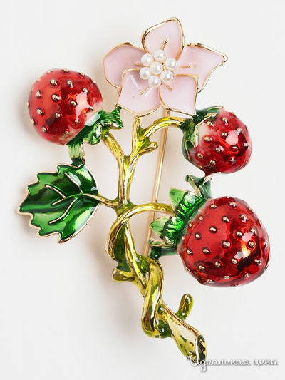 Брошь Fransua Ardy, цвет красный