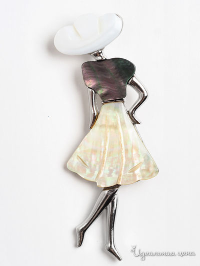 Брошь Fransua Ardy, цвет бежевый