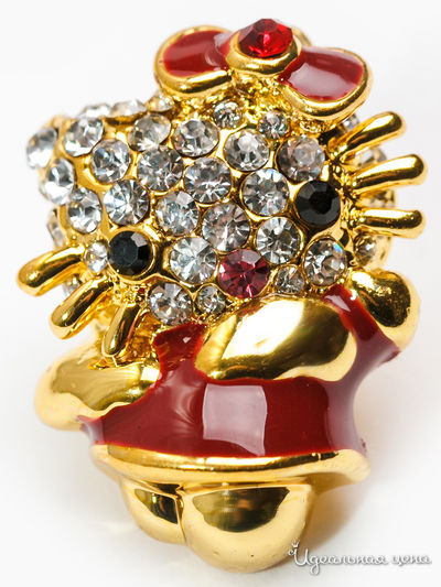 Брошь Fransua Ardy, цвет красный, золотой