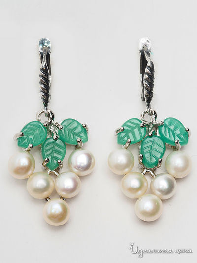 Серьги Fransua Ardy, цвет белый, зеленый