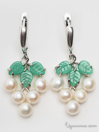 Серьги Fransua Ardy, цвет белый, зеленый