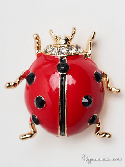 Брошь Fransua Ardy, цвет красный