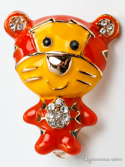 Брошь Fransua Ardy, цвет оранжевый